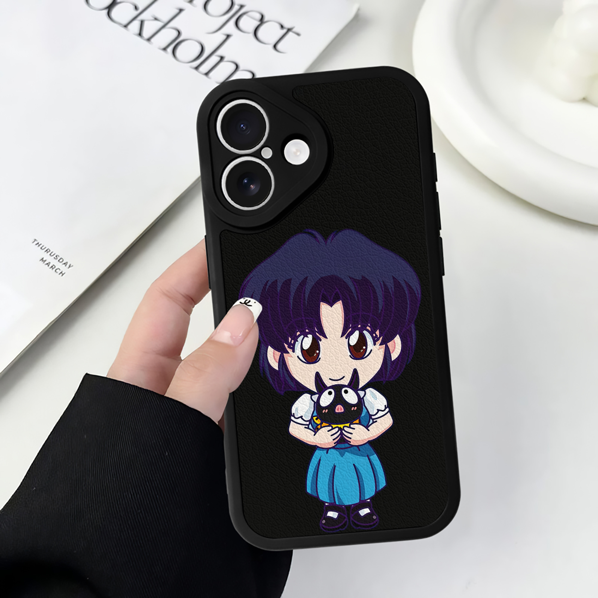（画像用） 美少女戦士セーラームーン 水野 亜美 みずの あみ Sailor Moon Mizuno Ami 【iPhone 16シリーズ対応】シリコンスマホケース（レザー調） 材質：シリコン